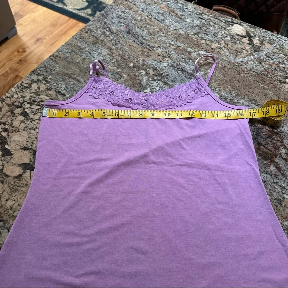 Cato Lavender Lace-Trim Tank Top
